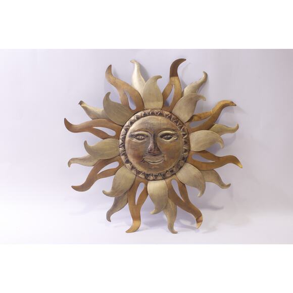 Sun Face, Wall Art, Medieval, Metal, 16", Wall Hanging, ~ 251107-WH D-2 - Picture 1 of 4